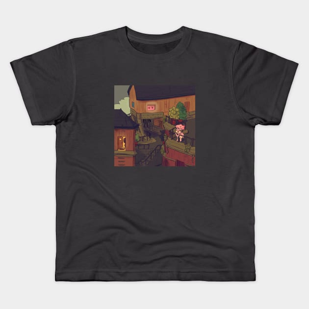 Dusk Kids T-Shirt by KITTYFROGS